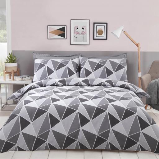 My Home Leo Geometric Duvet Set Phoenix At Home